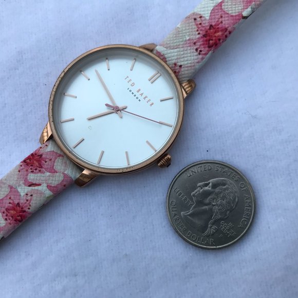 Ted Baker London Watch Leather Floral Band Women W - Picture 7 of 11